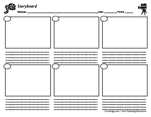 Storyboard Graphic Organizer Printable