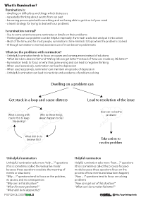 Worksheet Stop Rumination