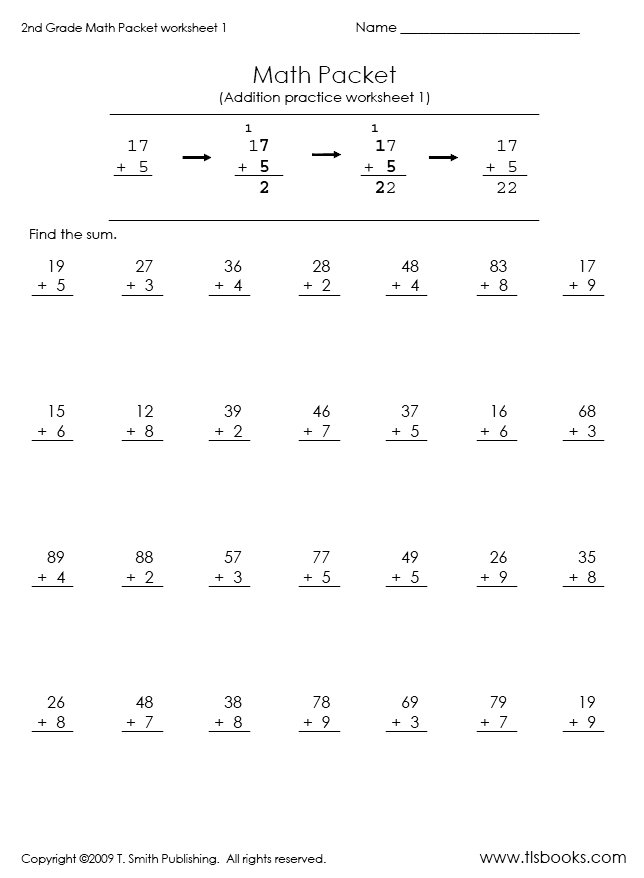 2nd Grade Math Worksheets PDF