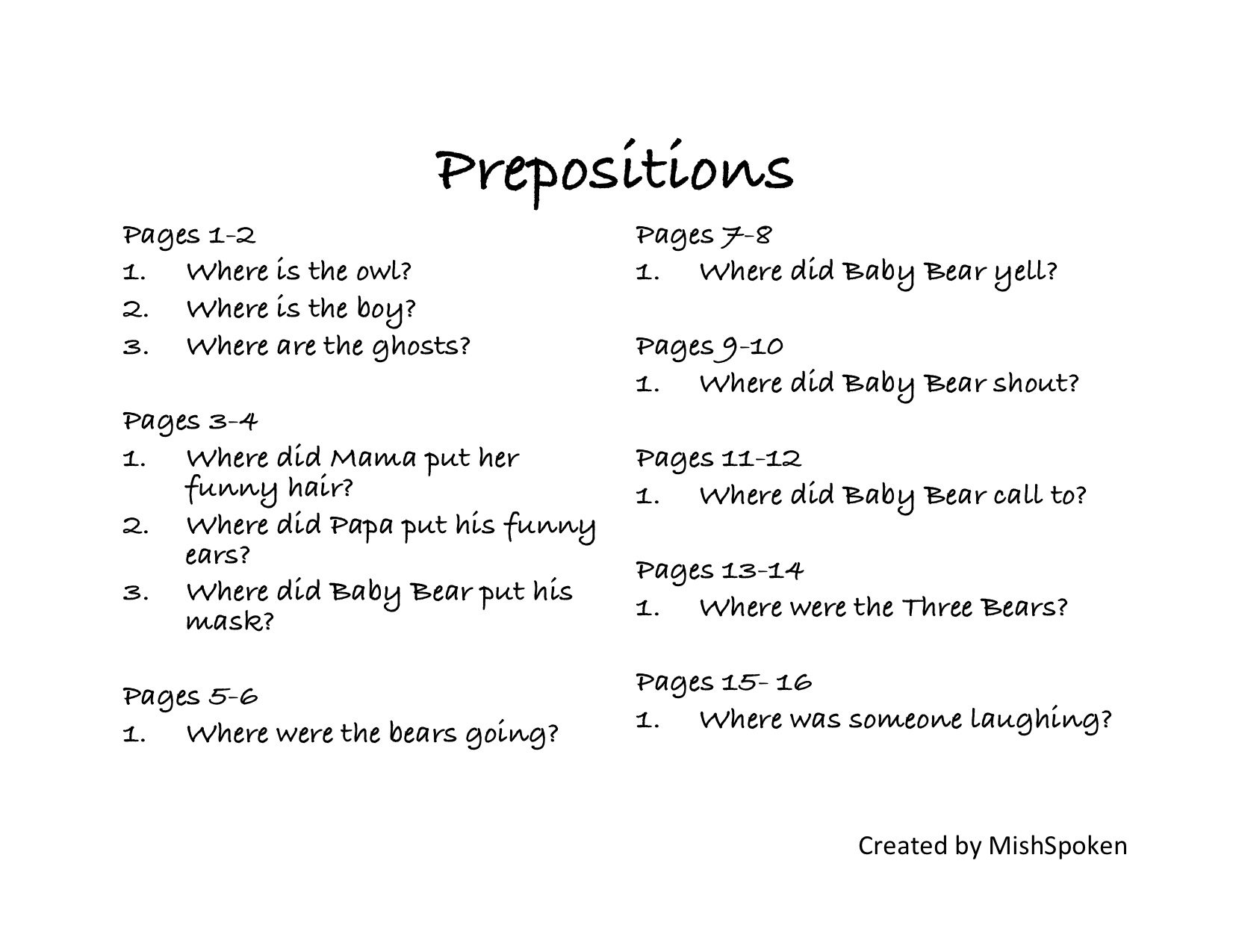 2nd Grade Preposition Worksheet