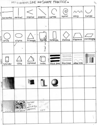 Art Elements Worksheet