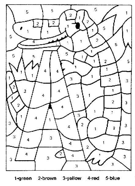 Color by Number Coloring Pages