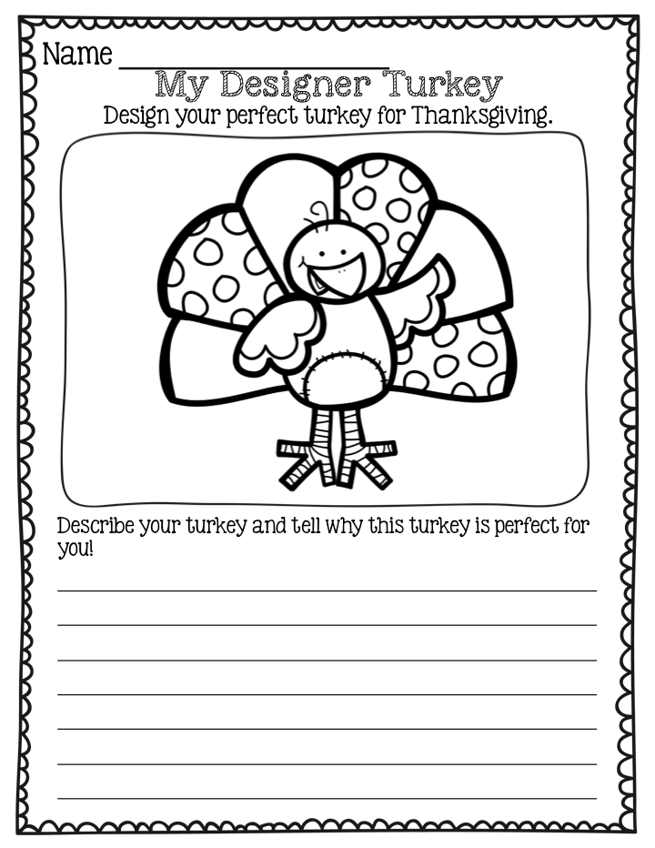 First Grade Thanksgiving Activities