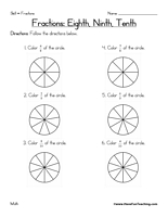 Fractions Worksheets Grade 3