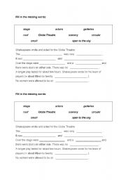 Globe Theatre Worksheet