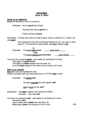 Grammar Worksheets for Grade 6