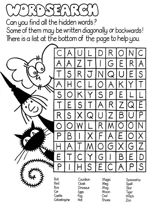 Meg and Mog Word Search