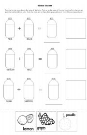 Mixing Colors Worksheet-Kindergarten