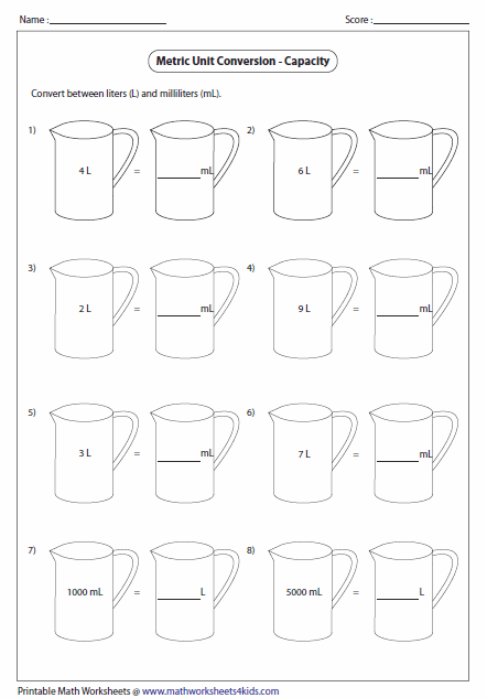 Ml and L Worksheets