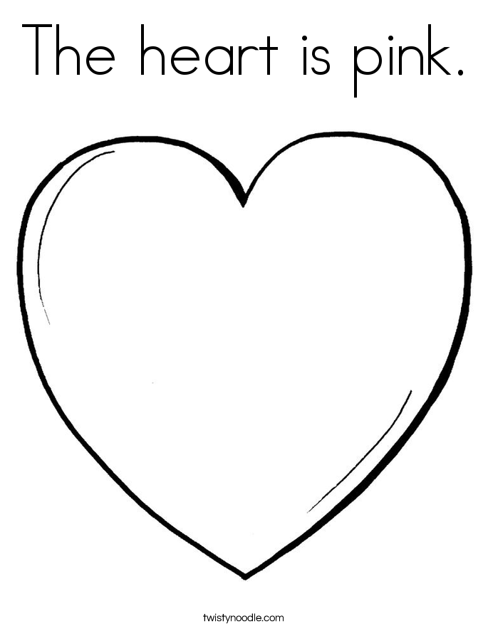 Pink Heart Coloring Pages