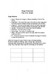 Stage Directions Worksheet