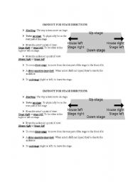 Stage Directions Worksheet