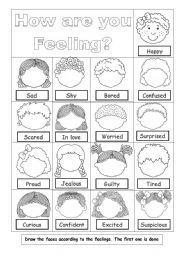 Free Printable Emotions Worksheets Feelings