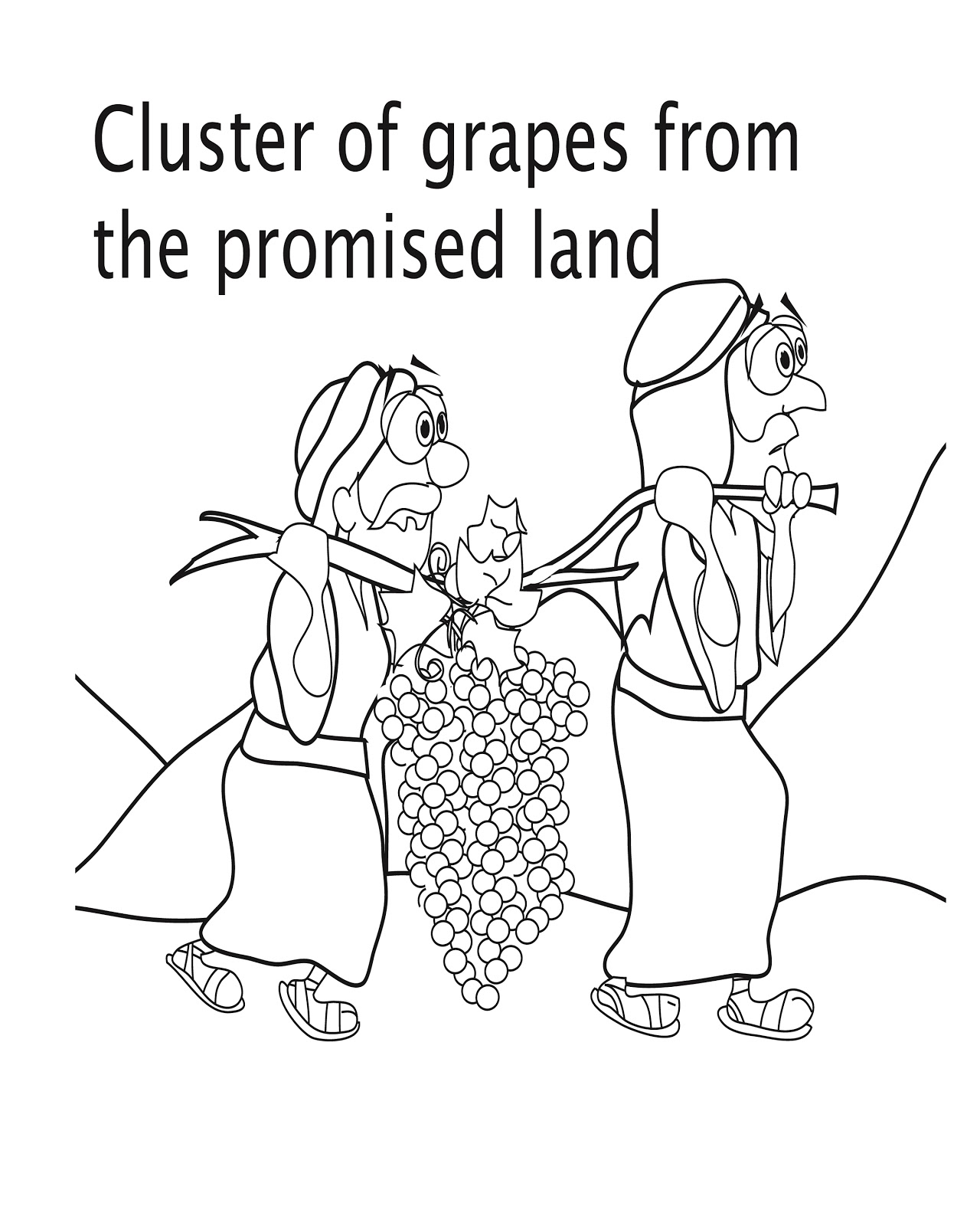 Grapes and Joshua Coloring Pages