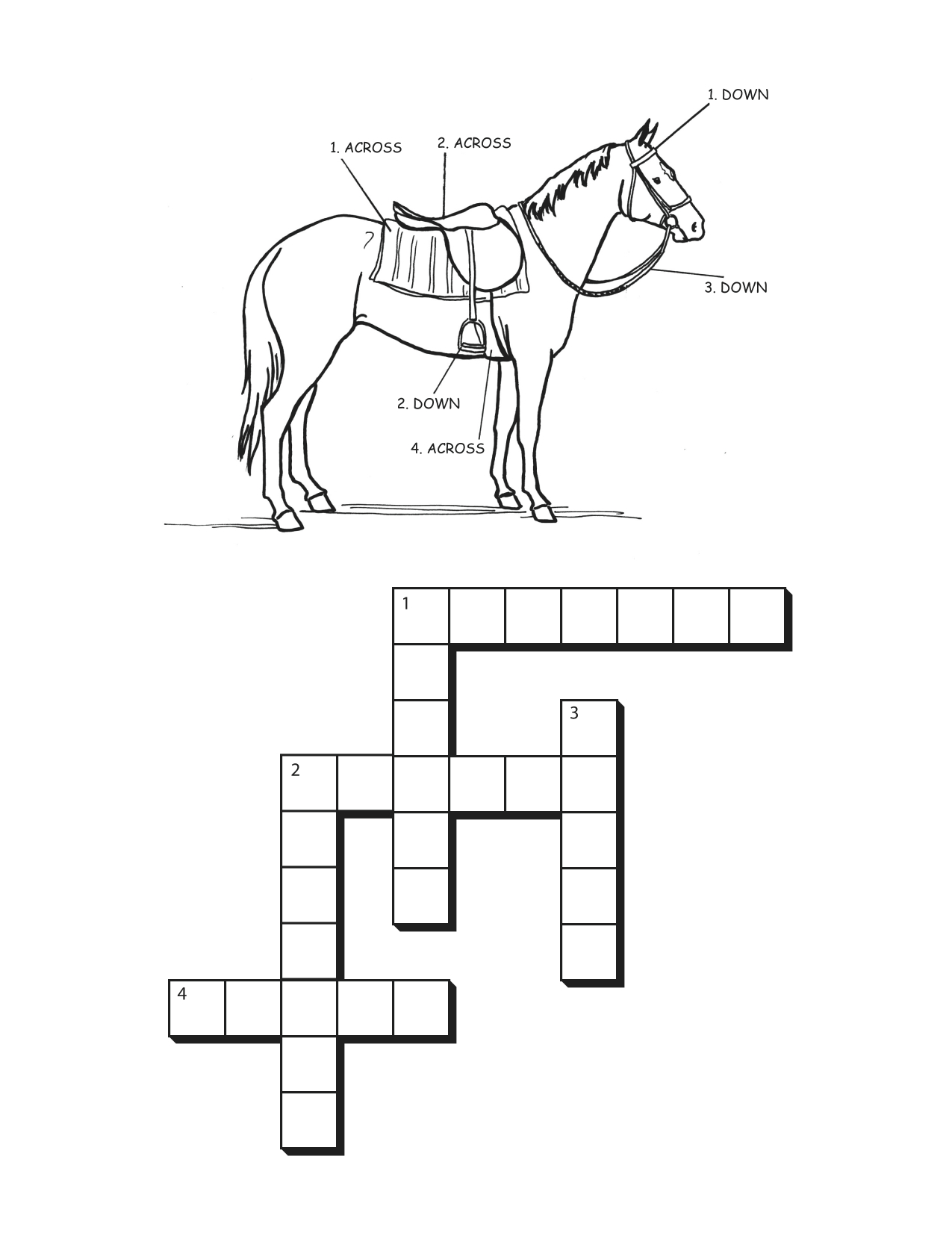 Horse Crossword Puzzle