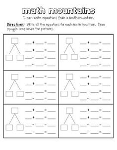 Math Mountain Worksheets 1st Grade