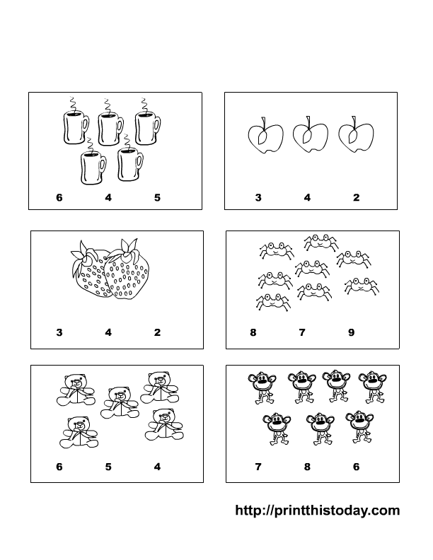 Math Number Matching Worksheets