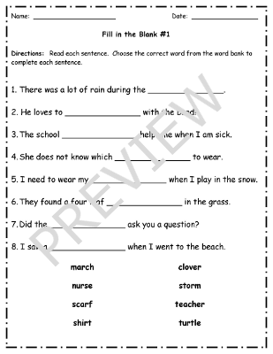 R Controlled Vowels Worksheet 3rd