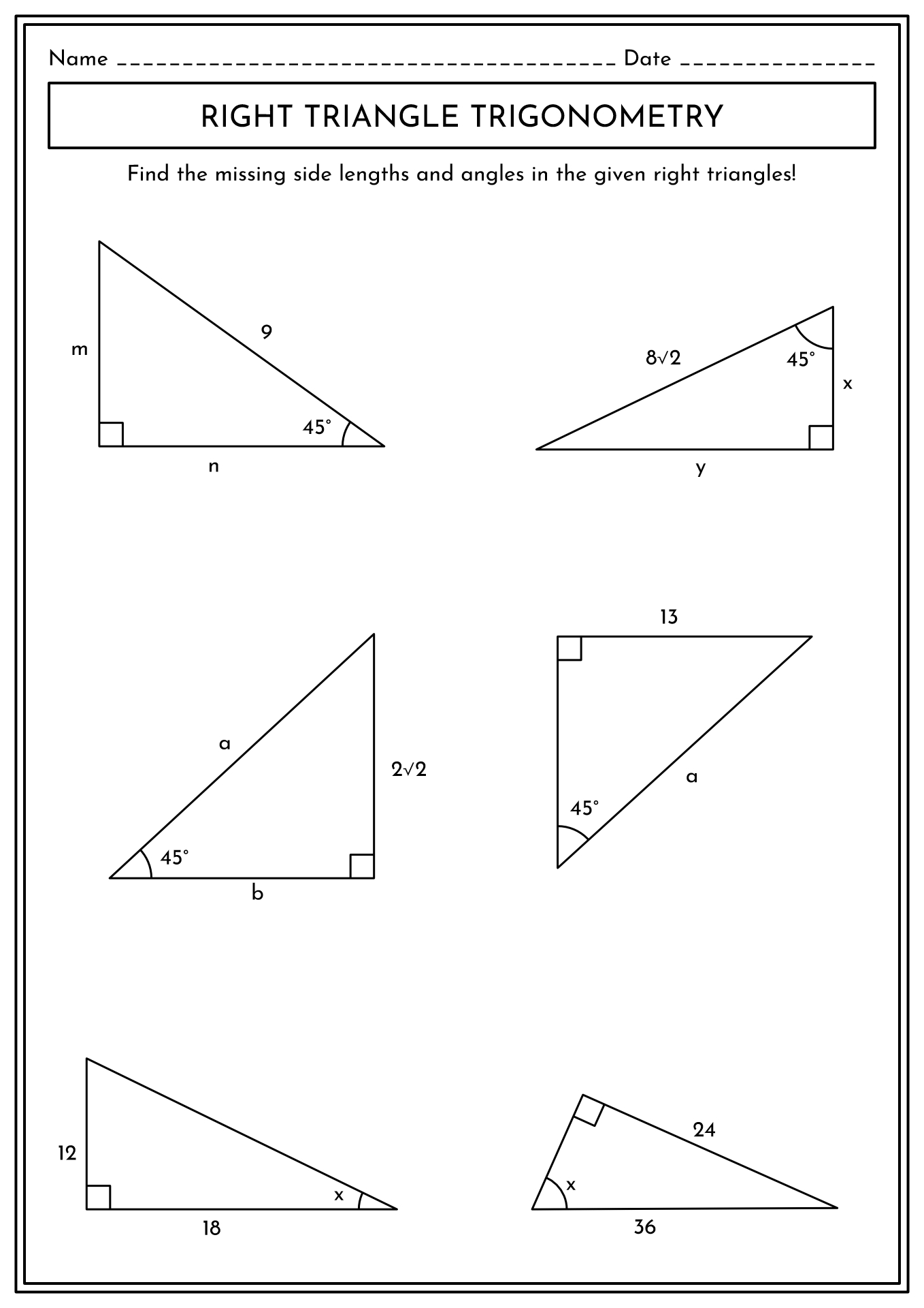 13 College Trigonometry Worksheets Free PDF At Worksheeto