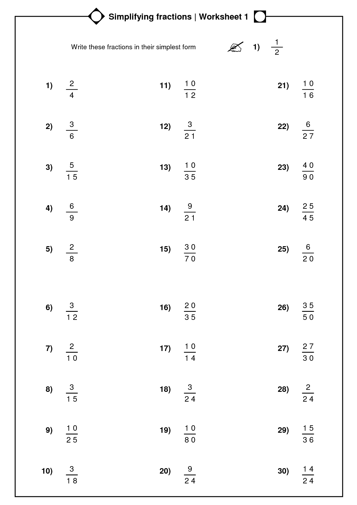 12 Simplifying Fractions Worksheets For Grade 5 Worksheeto