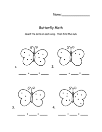 Butterfly Math Worksheets