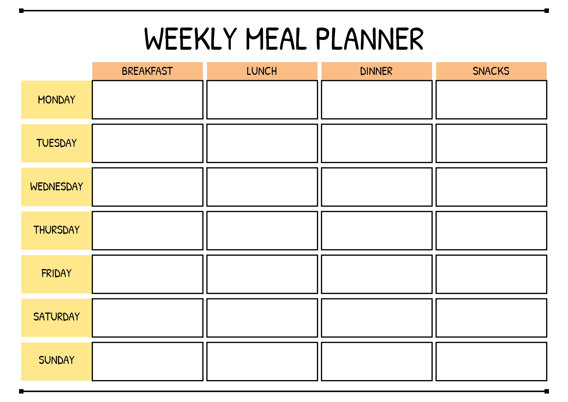 18 Daily Meal Planning Worksheet - Free PDF at worksheeto.com