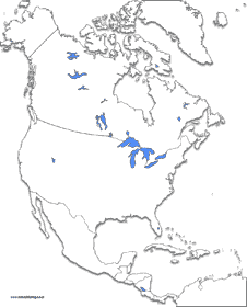 North America Continent Map Printable