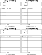 Printable Monthly Budget Paper