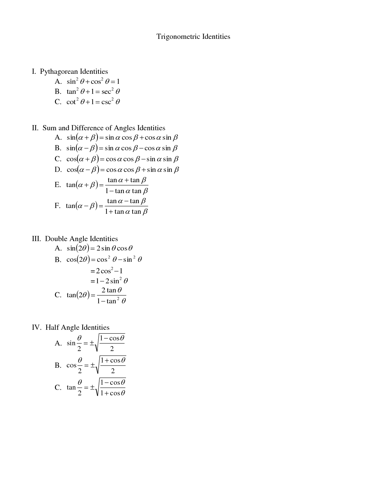 6 Trig Functions Worksheet PDF Worksheeto