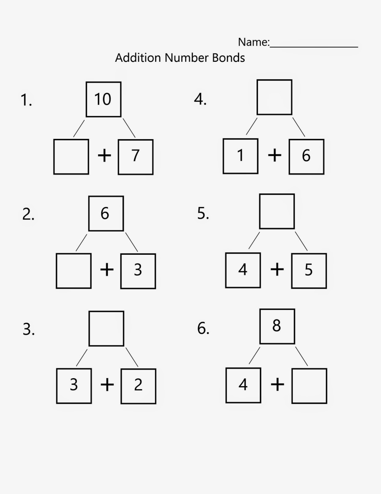 14 Number Bonds Worksheets Worksheeto