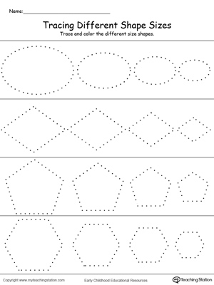 Circle Square Rectangle Triangle Trace Worksheet