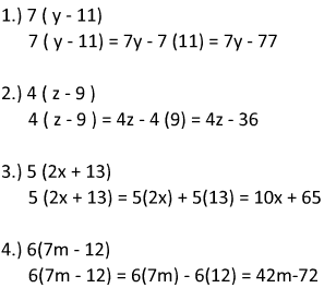 Distributive Property Examples