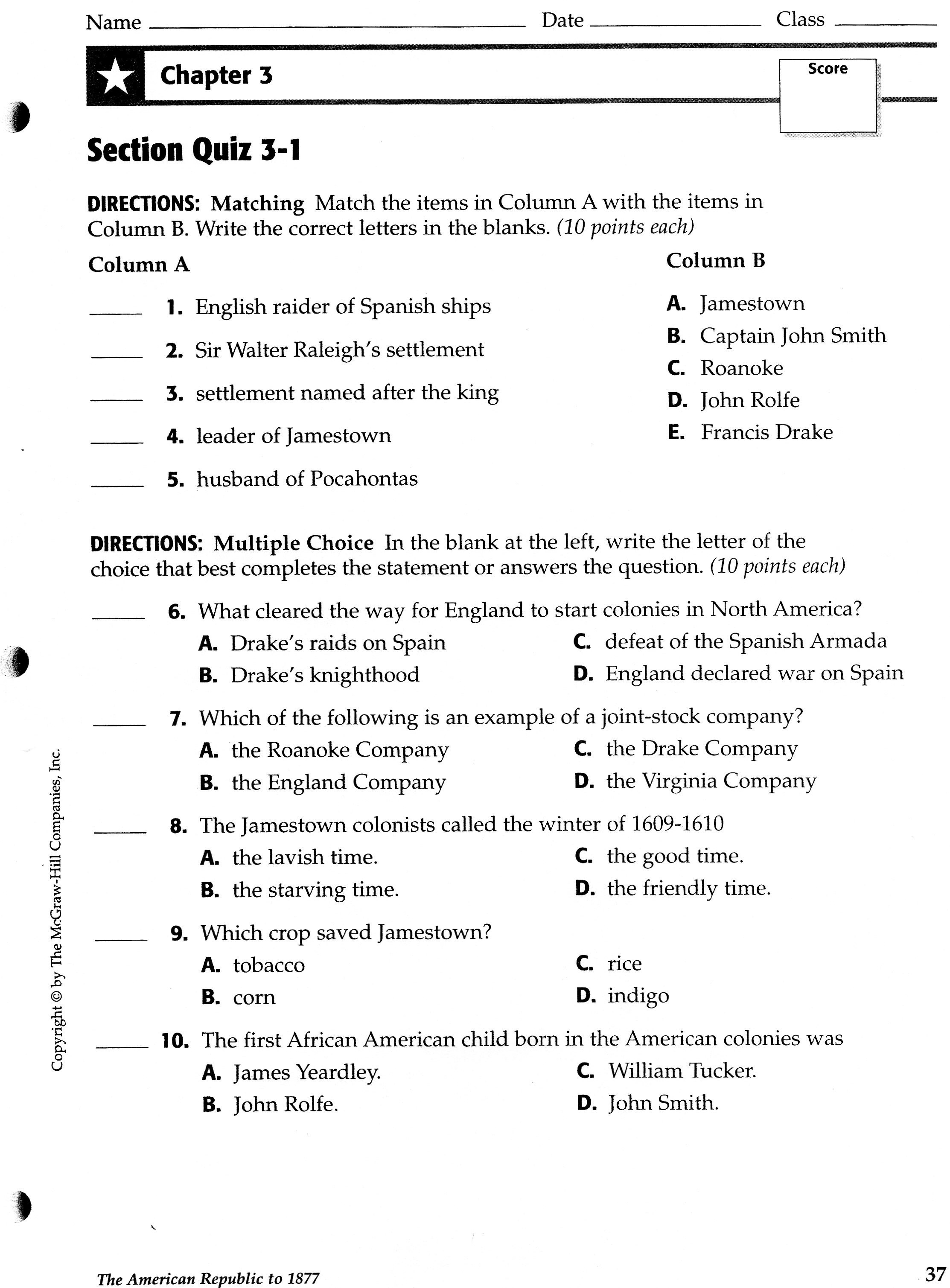 12 7th Grade Social Studies Worksheets /