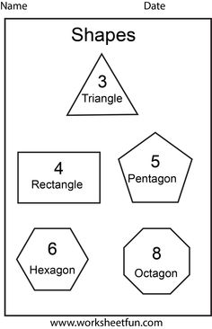 Free Printable Octagon Shape Preschool Worksheets