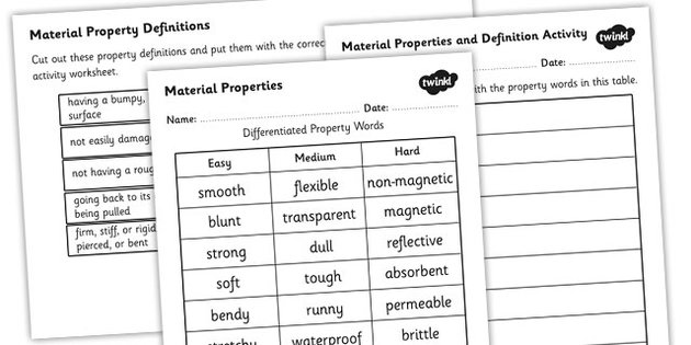 Material Properties in Science Definition