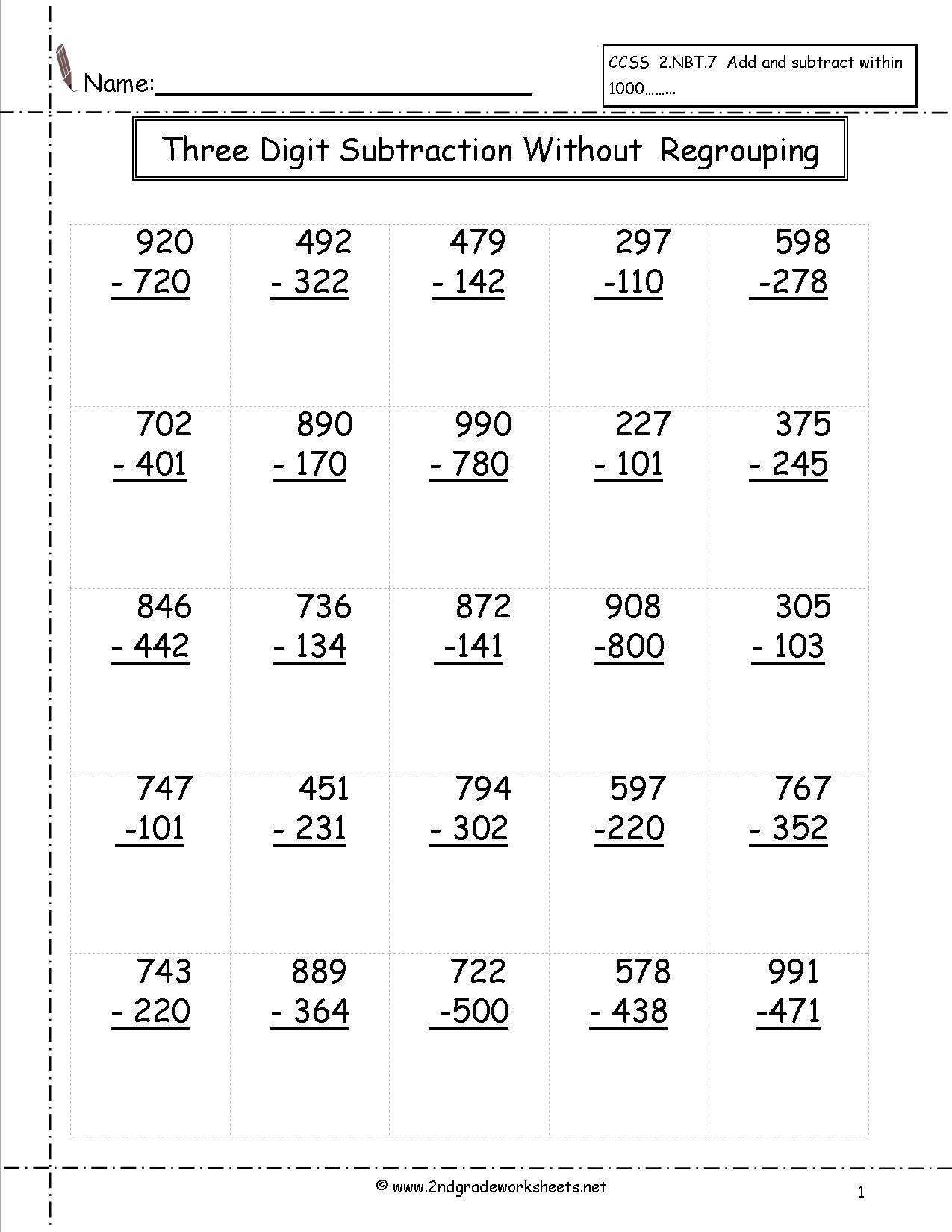 16 Two Digit Worksheets Without Regrouping Worksheeto