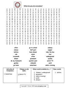 Time Daily Activities Worksheet