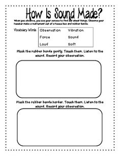 2nd Grade Science Sound Worksheets