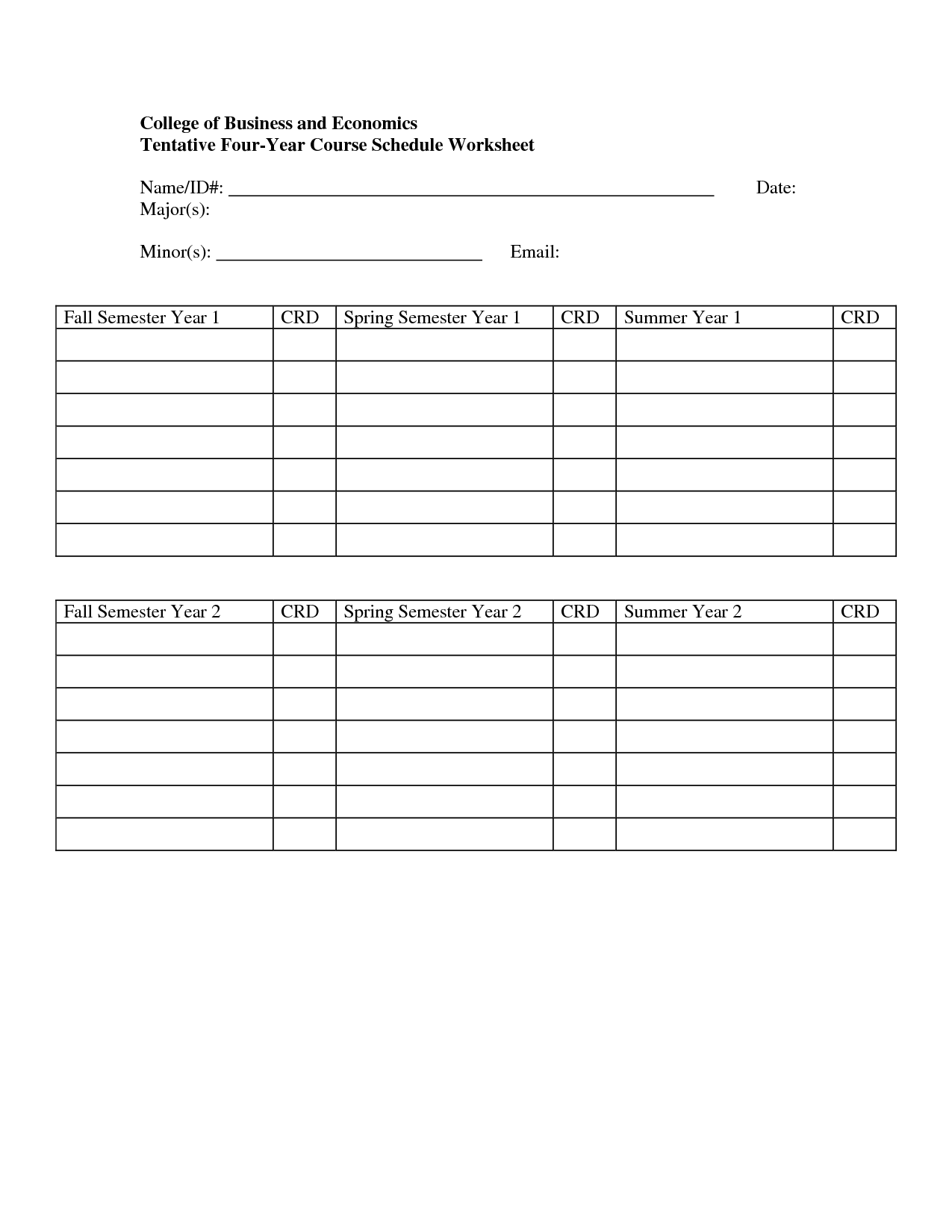 12 5 Year Plan Worksheet Worksheeto