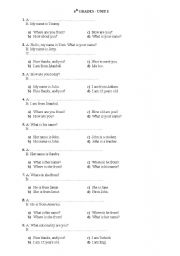 6th Grade Math Worksheets Multiple Choice