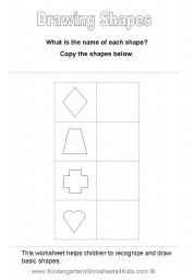 Drawing Basic Shapes Worksheets