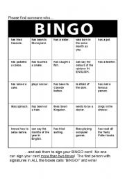 Get to Know You Bingo Icebreaker