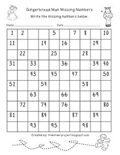 Number Practice Worksheets 1 100