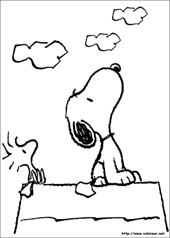 Snoopy and Woodstock Coloring Pages