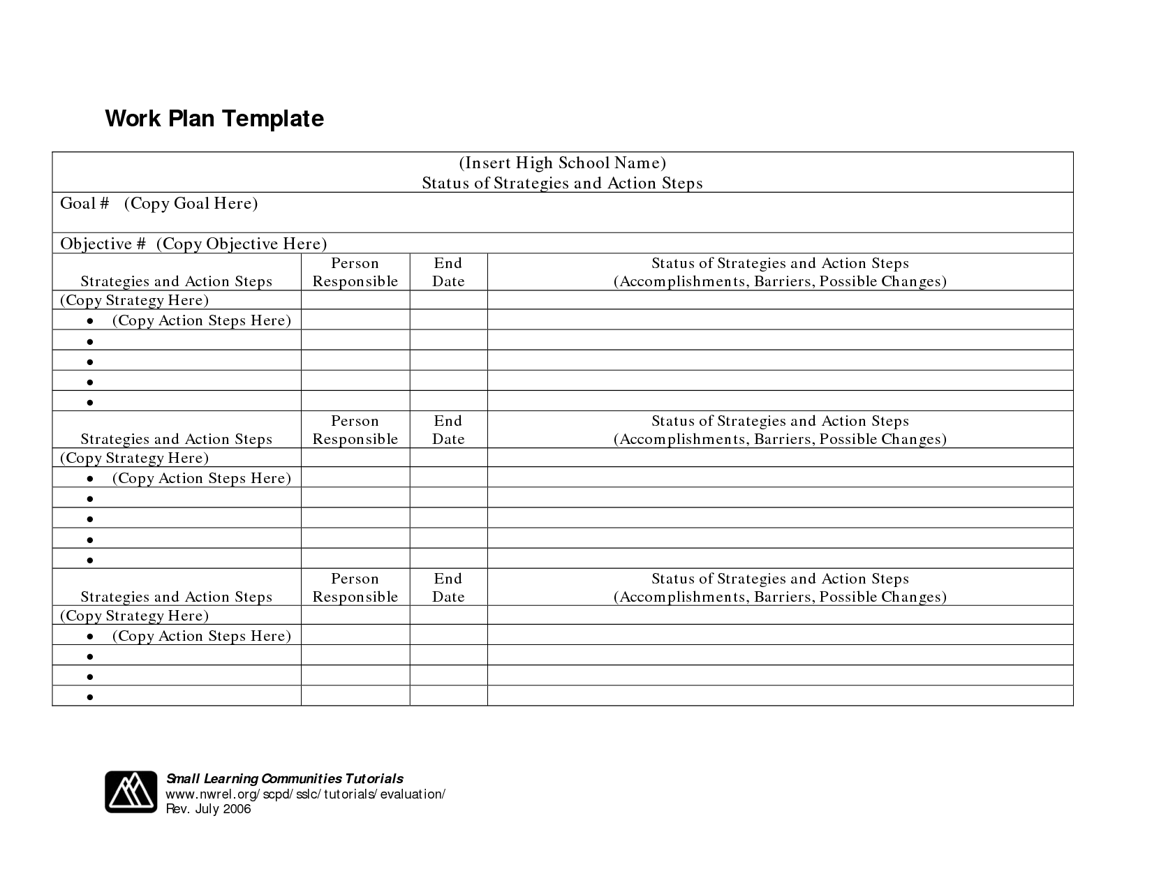 Work Plan Template