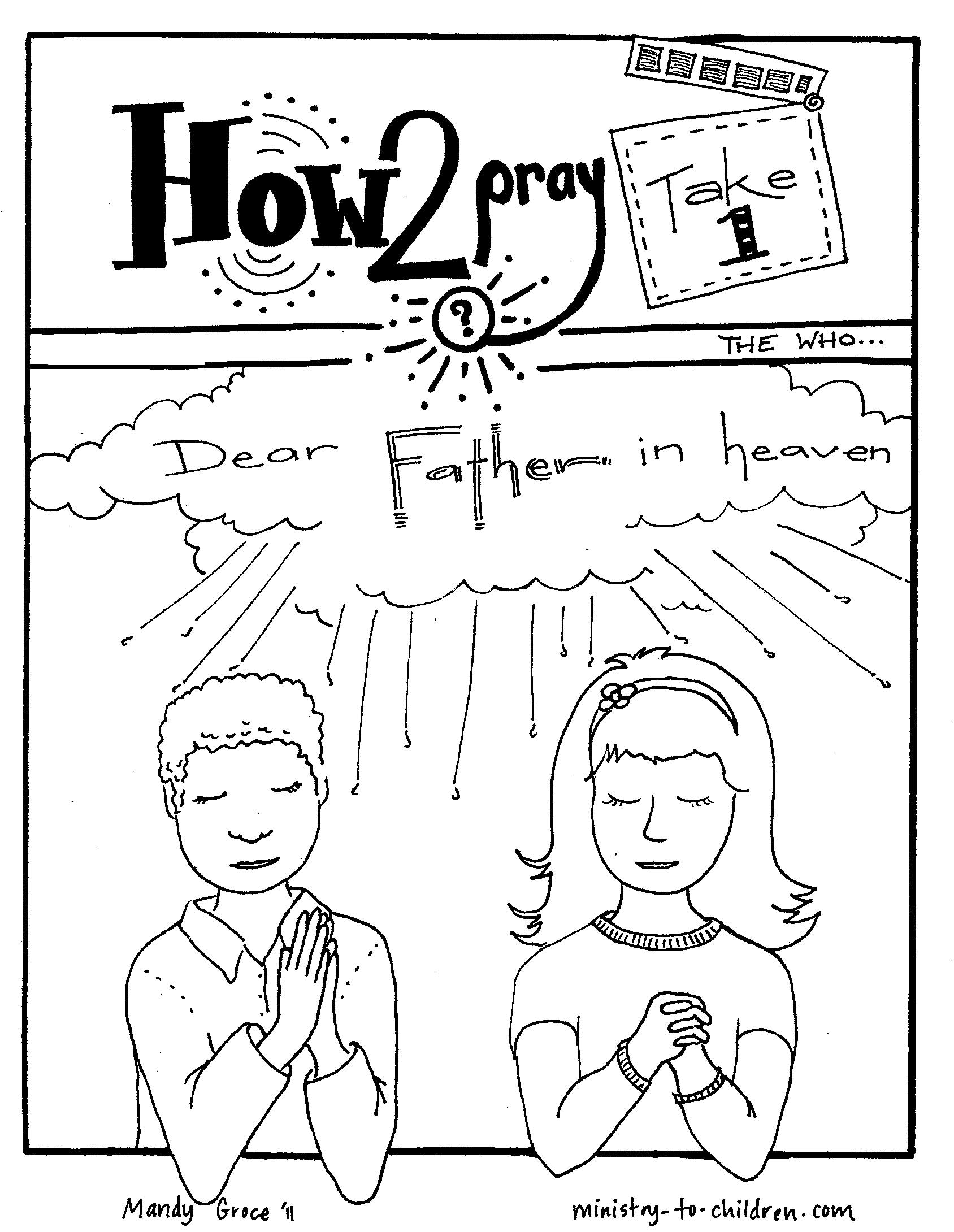 Free Bible Coloring Pages Lords Prayer