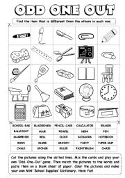 Odd One Out Worksheets