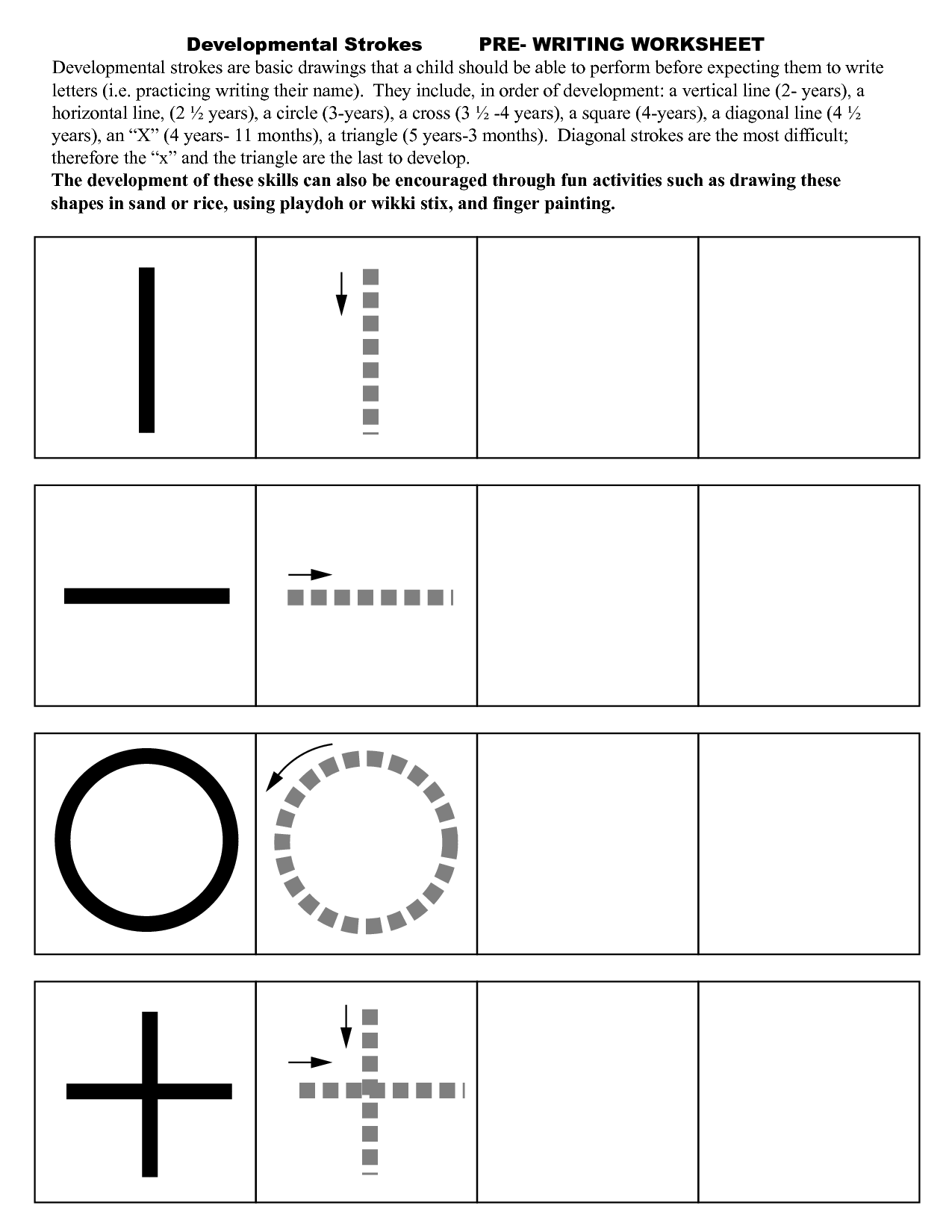 15 Worksheets Pre Writing Strokes Worksheeto