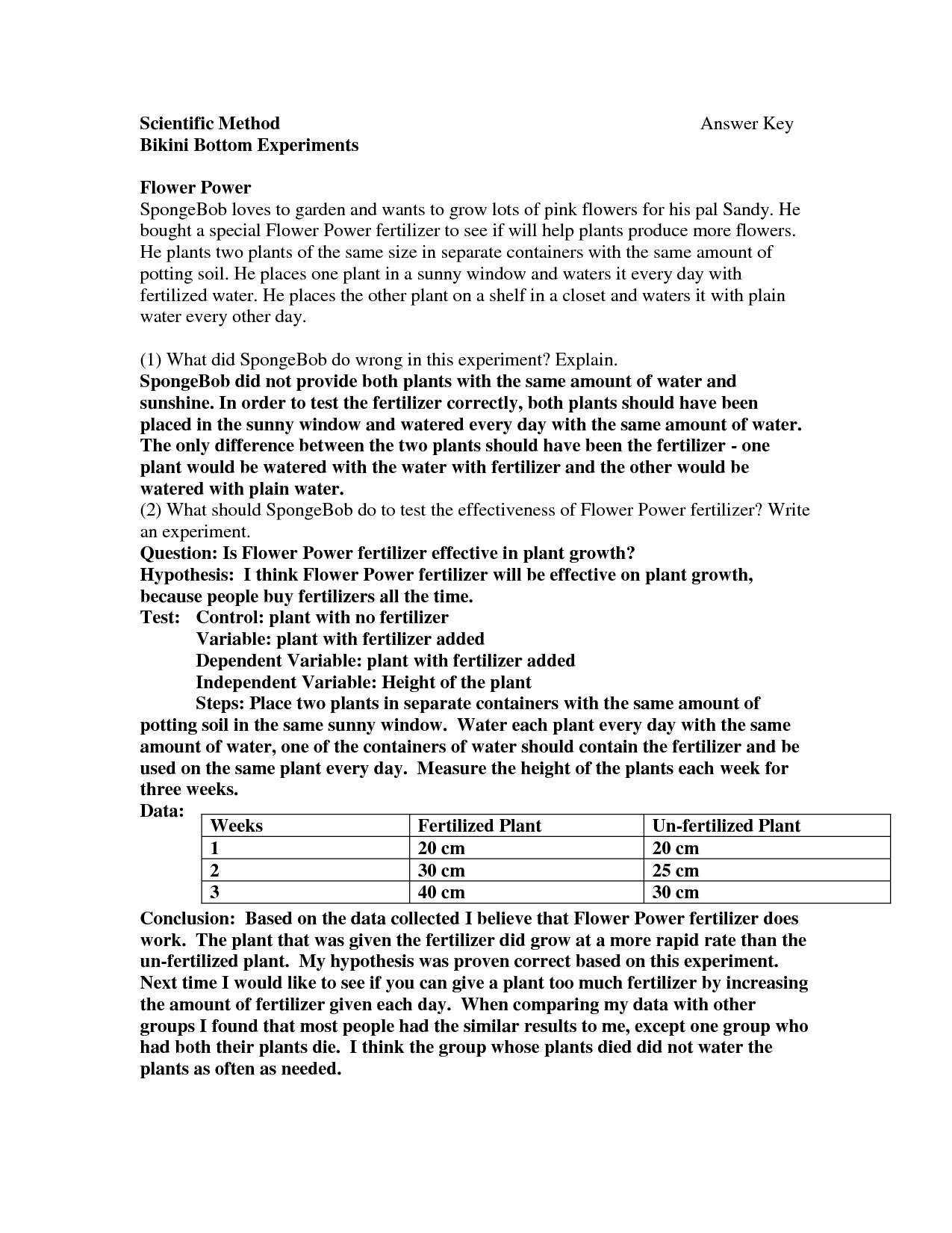 13 Scientific Method Worksheet Answer Key Worksheeto