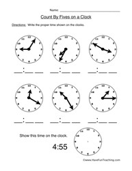 Counting By Fives Worksheet